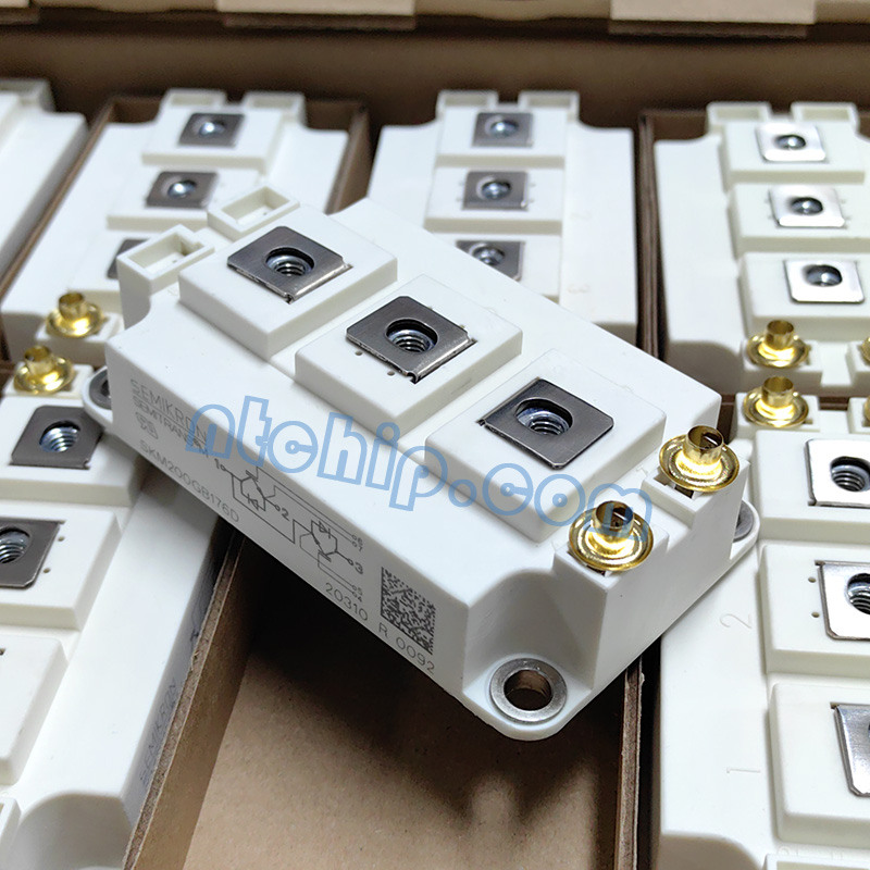 SEMIKRON SKM200GB176D has three screw holes and two pins
